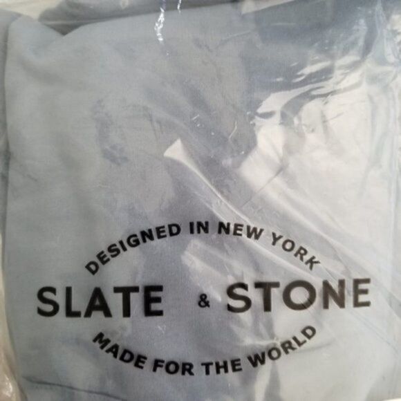 Slate and Stone Zip French Terry Sweatshirt, Light Blue, Size, Large, NWT - Picture 7 of 8